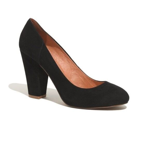Madewell Chunky Suede Heels - Picture 2 of 11